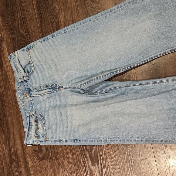 ❤️ AMERICAN EAGLE HIGH RISE WIDE LEG STOVEPIPE JEANS, 12 (31) - Picture 4 of 9